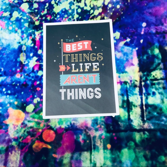 The Best Things in Life Aren’t Things Motivational Mini Poster Stickers Decor - Picture 5 of 5